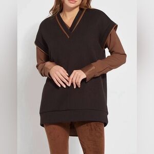 LYSSE quilted convertible sweatshirt in black